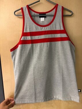 Andrew Christian - Grey and Red Tank Top